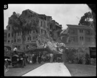 Earthquake-damaged Arlington Hotel, Santa Barbara, 1925