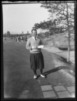 Al Espinosa on golf course, Los Angeles, 1920-1939