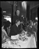 Postmaster-General Farley speaking at Breakfast Club meeting, the Ambassador, Los Angeles, 1934