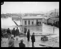 Ingledale Terrace flooded during storm, Los Angeles, 1927