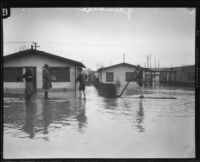 Storm- flooded residential area probably in Atwater Village near Glendale, Los Angeles 1927