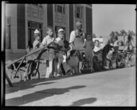 Children and their dogs at the mutt show, North Hollywood, 1935