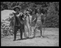 Centinela Springs Pageant rehearsal with Roy Winborn, Bonnie Emerie and Owen Evans, Centinela Park, Inglewood, 1935