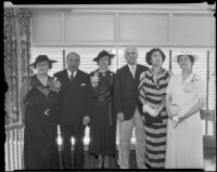 Republican Party leaders meet to honor Wilma D. Hoyal, Los Angeles, 1935