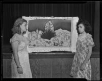 Helen Matheny and Adrianna De La Torre at the Echo Playground exposition, Los Angeles, 1935