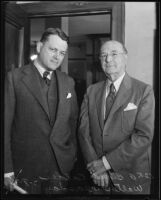 A. Bland Calder, visiting from Shanghai, and Walter Measday, Los Angeles, 1935