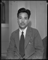 Portrait of Kanju Kato, labor leader and chairman of the National Council of Trade Unions in Japan, Los Angeles, 1935