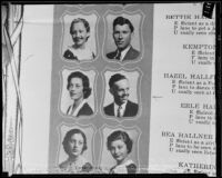 Yearbook picture of Erle Halliburton, Los Angeles, 1935