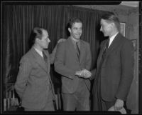 Robert Gardner and Thomas Gardner with Thomas Smith, Los Angeles, 1935