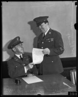 Sgt. Daniel J. Cremmens and Col. Aubrey Lippincott, Los Angeles, 1935