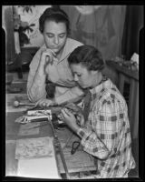 Adele Phelps and Jacqueline Smith making Jewelry, Los Angeles, 1935