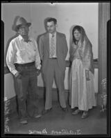 J. Allison Moore, special agent in the Indian Service, with Jack Kelly and Rose Grant, 1935
