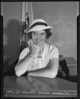 Helen Ann Rork resolves a settlement with her estranged husband Jean Paul Getty, Los Angeles, 1935