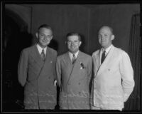 Joseph Stecher, Owen Cunningham, and Curtis C. Shears gather for the American Bar Association, Los Angeles, 1935