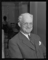 Earle W. Evans, past president of the American Bar Association at the Biltmore Hotel, Los Angeles, 1935