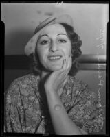 Lillian Parver seeks divorce from husband, Los Angeles, 1935