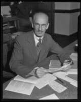 Judge Gavin W. Craig at his desk, Los Angeles, 1930s