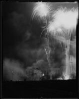 Fourth of July fireworks at the Coliseum, Los Angeles, 1935