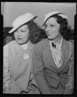 Edith Taylor testifies on behalf of her sister Gertrude Duncan, Los Angeles, 1935