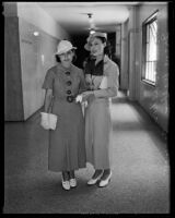 Melba and Irene Walker appear to testify, Los Angeles, 1935