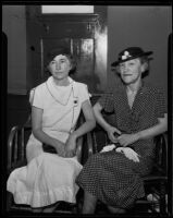 Freda M. MacArthur (left) and Emma Barber, Los Angeles, 1935