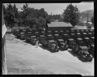 Civilian Conservation Corps trucks in Santa Paula, 1935