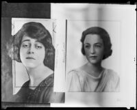 Portrait photographs of M. M. Humphries, president of Ameroil Corporation, and Leah Currer, who became Leah Standage, 1935 (copy photo)
