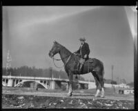 A. L. Painter on horse, Los Angeles, 1935