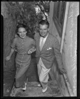 Arthur Rankin and Marian Mansfield before their wedding, Los Angeles, 1935