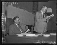 Orie L. Phillips and J. H. Voorhees at the forty-fifth conference on Uniform State Laws, Los Angeles, 1935
