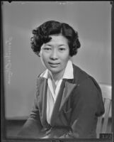 Tomiko Okura before leaving the United States to work abroad, Los Angeles, 1935