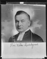 Nels Lundgren, pastor of the Zion English Lutheran Church in Omaha, 1935