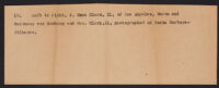 Typescript note describing related photograph from the Junior League's Horse Show Ball, 1935