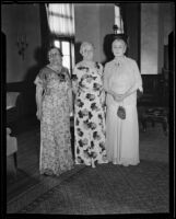 Mrs. Charles R. Smurr, Mrs. Robert M. Allan, and Mrs. Helen Moorehouse, 1935