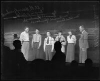 Central Police Station hosts a performance about criminals, Los Angeles, 1935