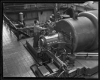 Walter H. Schahfer working at the Pasadena Lite Plant, Pasadena, 1935