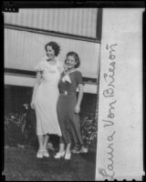 Laura von Briesen (right) and possibly Dorothea Charmion Daley, automobile crash victims, 1935 (copy photo)