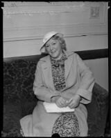 Glenoval Burke Winn, who accused her husband of battery, Los Angeles, 1935