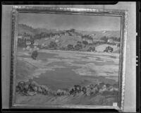 Jeanette Johns' landscape painting, Los Angeles, 1935