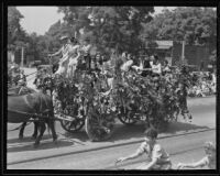 Spanish-American Legion float in the San Gabriel Fiesta Parade, San Gabriel, 1935