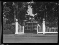 Gate to Phineas Banning Residence, Wilmington, 1936