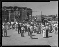 Motorcycle show at the Los Angeles County Fair, Pomona, 1935