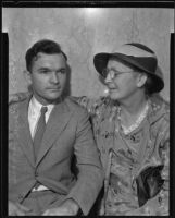 Bertha Leonard testifies on behalf of her son Royal Leonard in paternity suit, Los Angeles, 1935