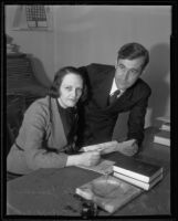 Baroness Carla Jenssen and Nod I. Mulville, court referee, Los Angeles, 1935