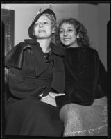 Beatrice Keltz and her sister, Lillian Rainen, at the time Keltz accused  her spouse of cruelty, Los Angeles, 1935