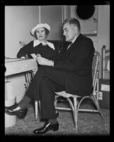 Jo McEwin and his wife set sail for Australia, Los Angeles, 1935