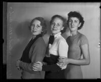 Virginia Reed, Ellen Reed, and Jayne Higgins are to sing at The Times First Annual Fashion Show, Los Angeles, 1935