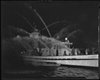 L.A. City Fireboat on display during San Pedro's annual Fiesta, 1935