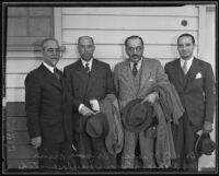 Visiting Argentine physicians with Argentine consul, H.C. Niese, Los Angeles, 1935