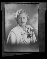 Portrait photograph [ca. 1935] of missing girl, Elvi Ojala, Los Angeles, [rephotographed 1935]